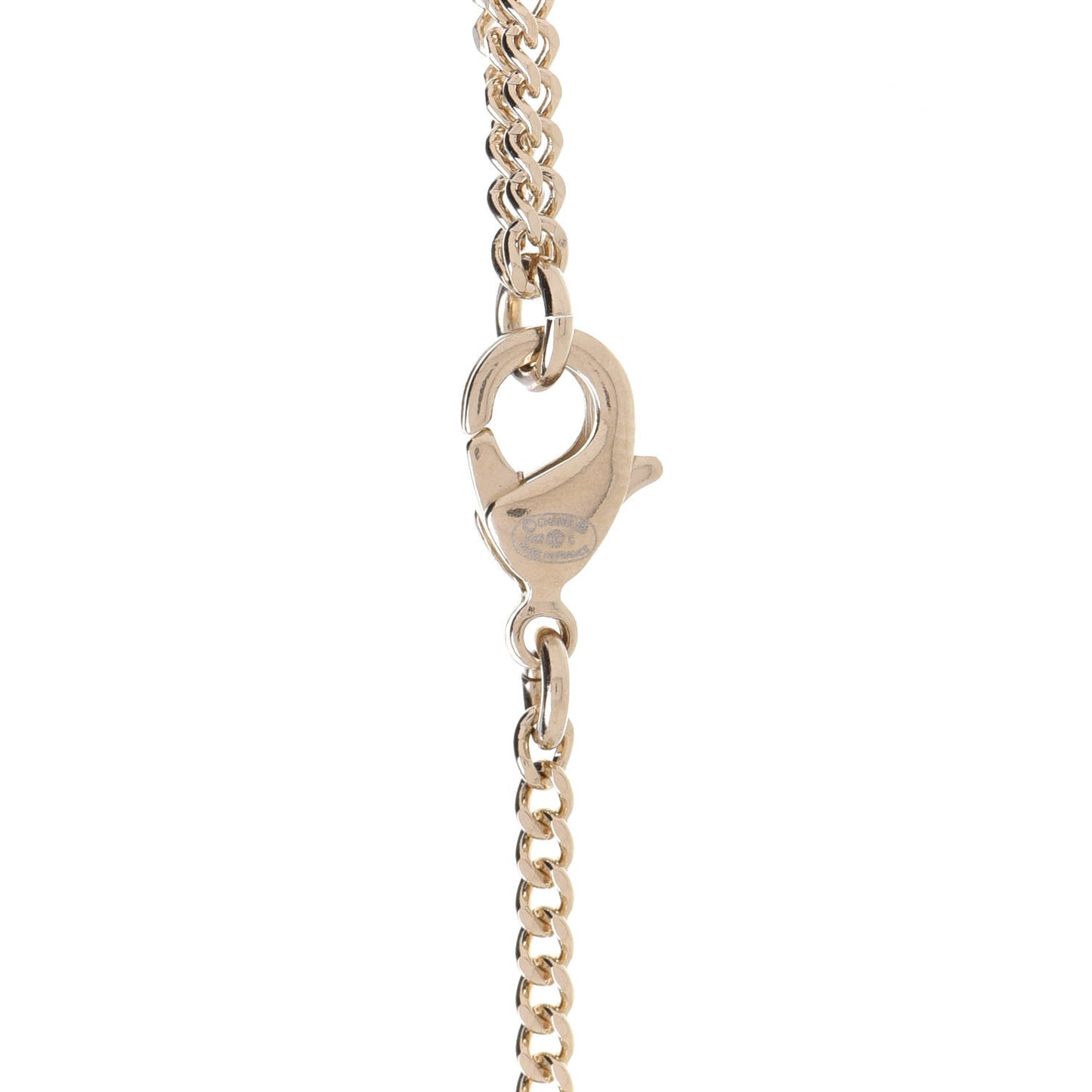 Crystal CC Chain Necklace Gold
