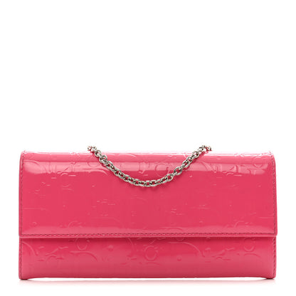 Christian Dior Patent Ultimate Rendez-vous Chain Wallet Fuchsia 1 of 14