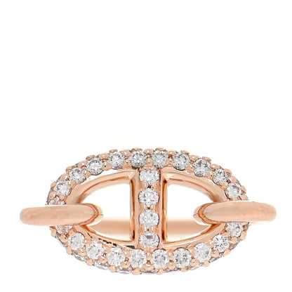 Hermes 18K Rose Gold Diamond Farandole Ring 50 5.25 1 of 6
