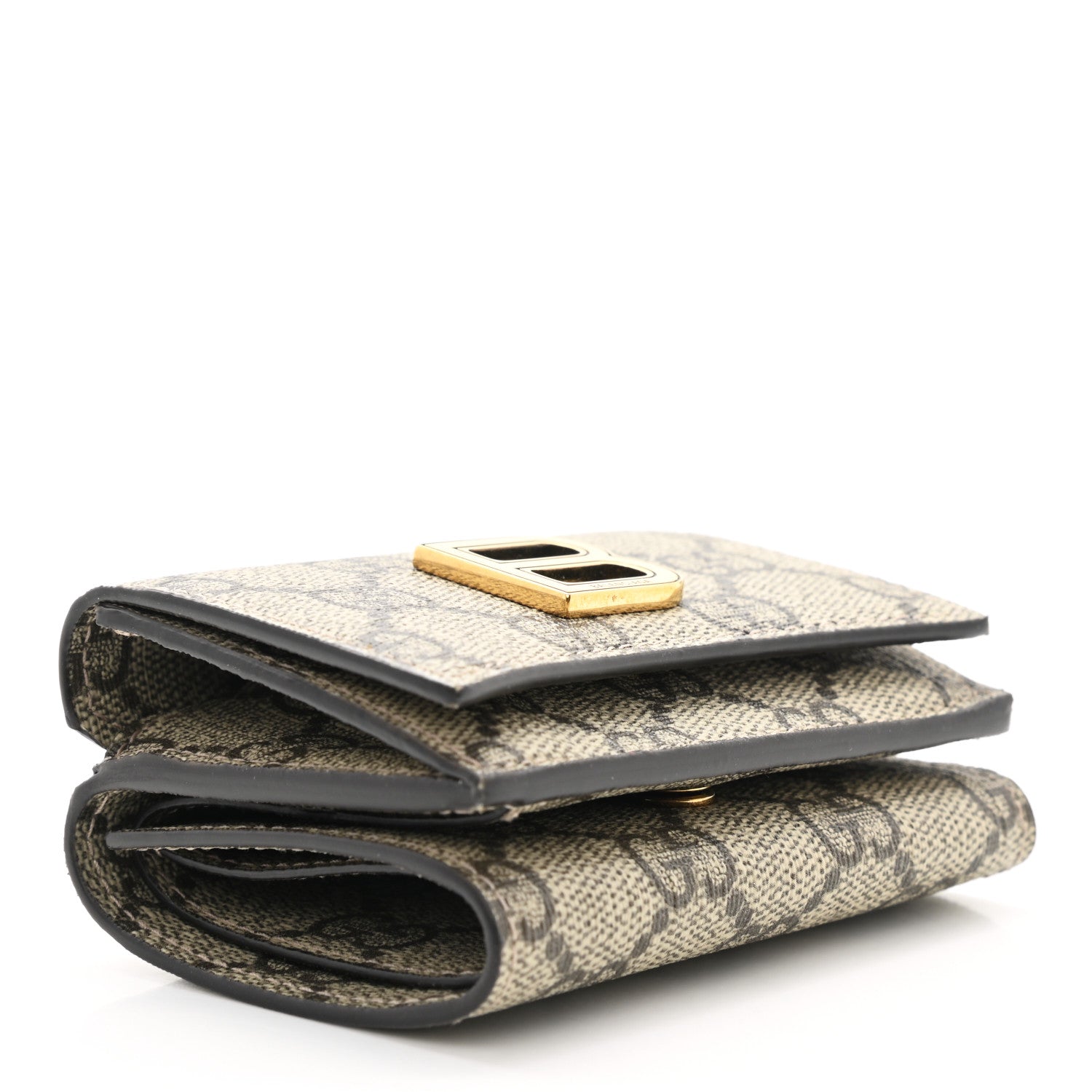Gucci X BALENCIAGA GG Supreme Monogram Card Case Wallet Beige Ebony 4 of 7