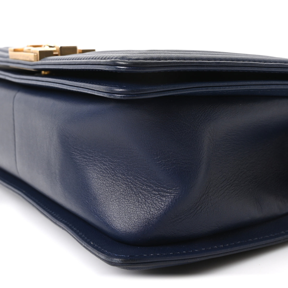 Chanel Lambskin Quilted Medium Boy Flap Dark Navy 10 of 10