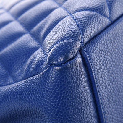 Chanel Caviar Quilted Grand Shopping Tote GST Blue 9 of 16