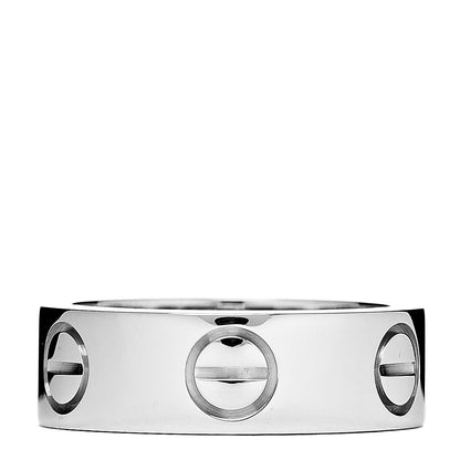 Cartier 18K White Gold 5.5mm LOVE Ring 46 3.75 3 of 5