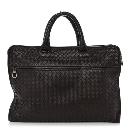 Bottega Veneta Calfskin Leggero Intrecciato Briefcase Ebano 1 of 12