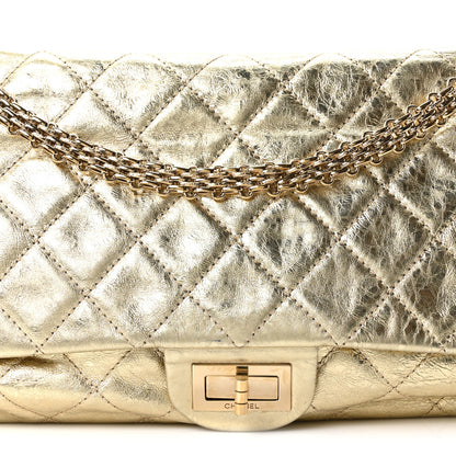 Chanel Metallic Aged Calfskin Quilted 2.55 Reissue 227 Flap Gold 8 of 10