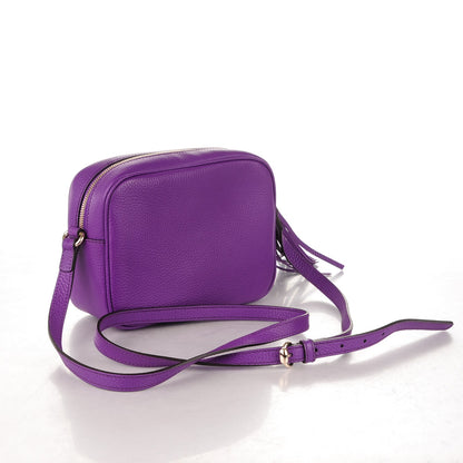 Gucci Pebbled Calfskin Small Soho Disco Bag Shine Purple 3 of 7