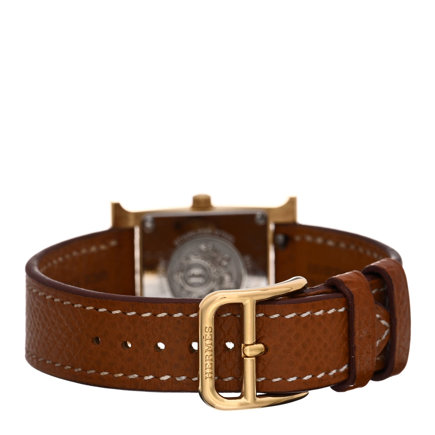 Hermes Stainless Steel Epsom 21mm Heure H Hour Quartz Watch Gold 3 of 5