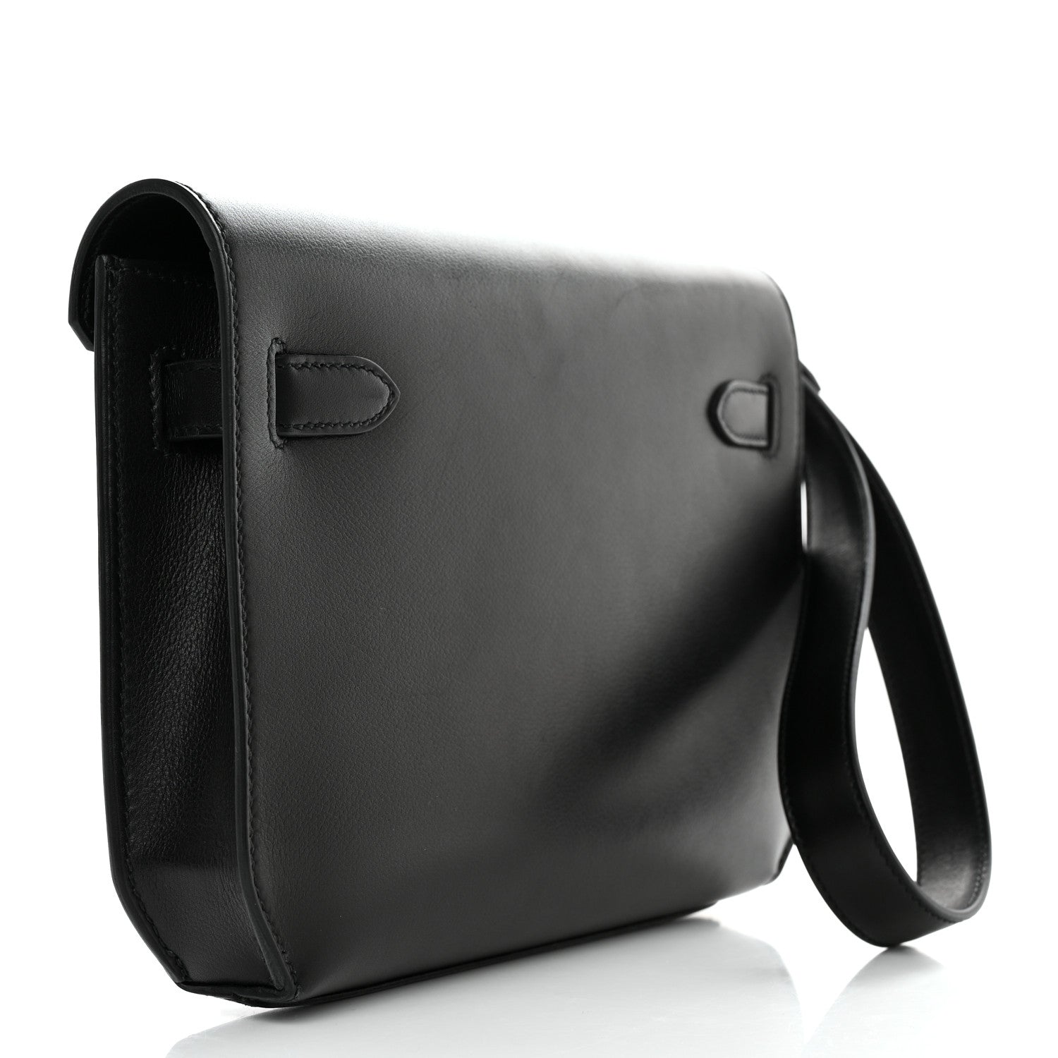 Hermes Evercolor Kelly Depeches 25 Pouch Black 3 of 10