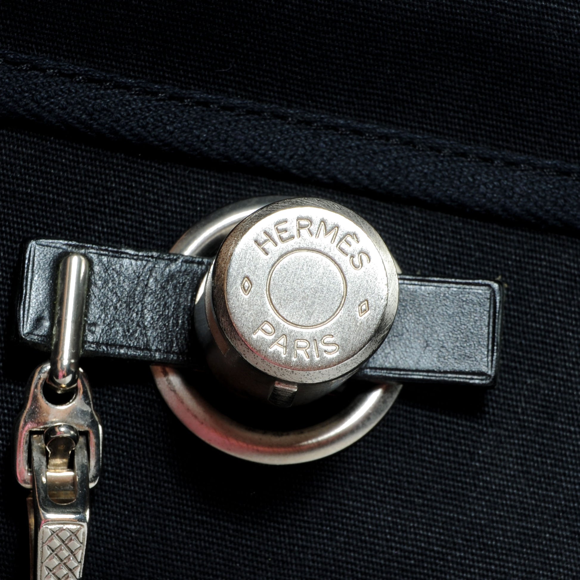 Hermes Toile Vache Calfskin Herbag 39 MM Black 7 of 9