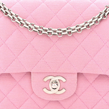 Chanel Jersey Quilted Small Double Flap Pink 12 of 15