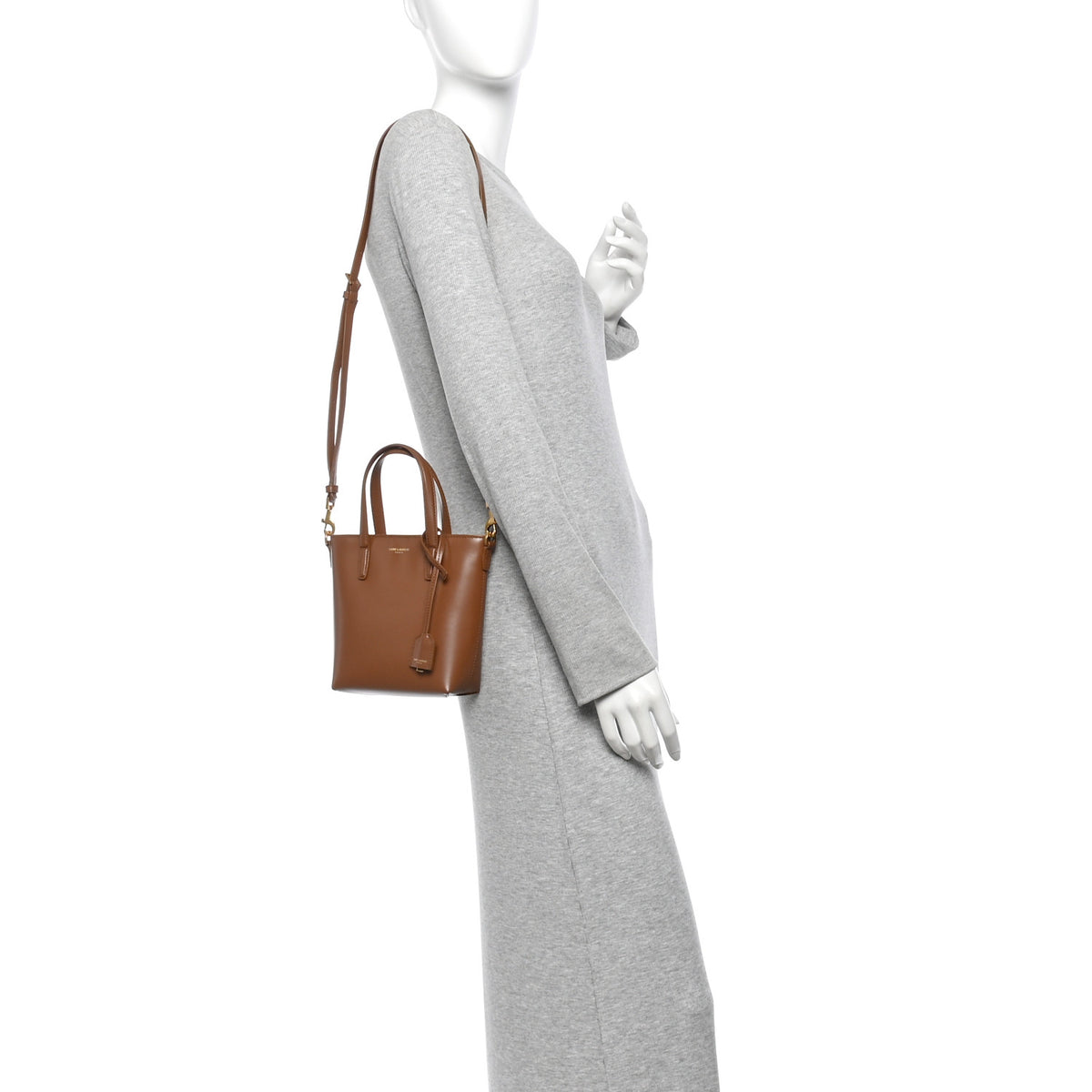 Saint Laurent Box Lambskin Mini Toy Shopping Tote Fox 2 of 10
