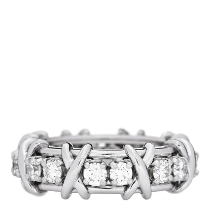 Tiffany Platinum Diamond Schlumberger Sixteen Stone Ring 50 5.5 3 of 5