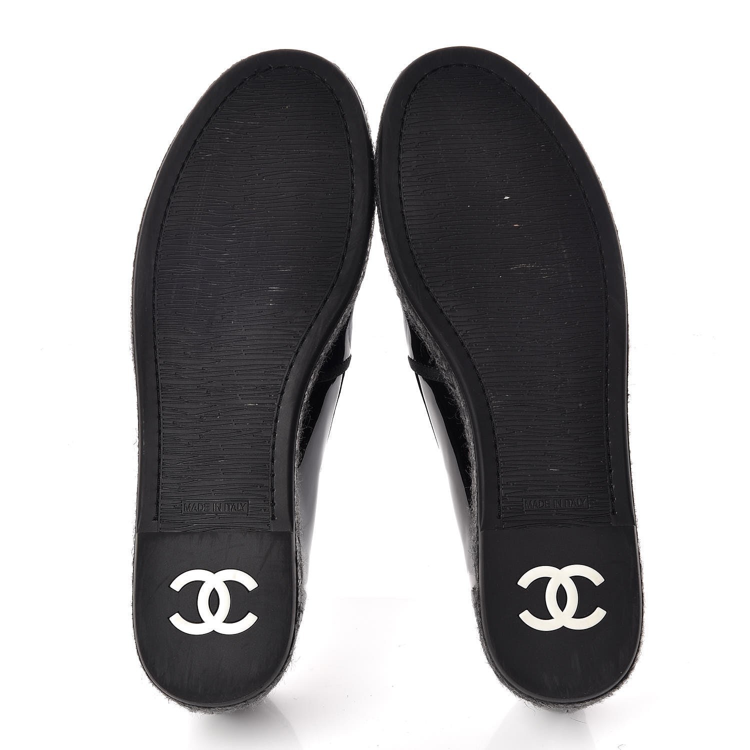Chanel Patent Calfskin CC Mocassin Loafer Espadrilles 40.5 Black 5 of 11