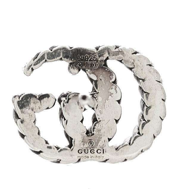 Sterling Silver Torchon Double G Earrings