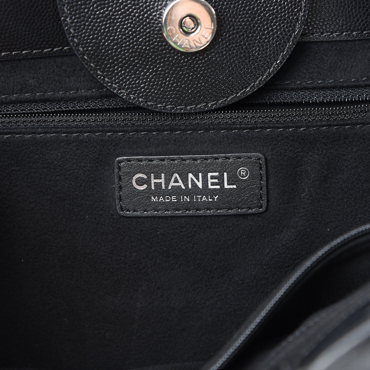 Chanel Caviar Medium Studded Deauville Tote Black 5 of 15