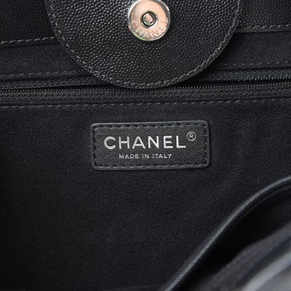Chanel Caviar Medium Studded Deauville Tote Black 5 of 15