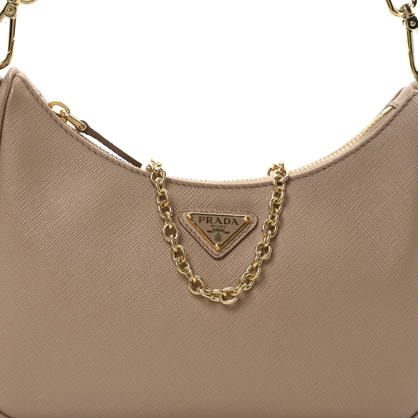 Saffiano Lux Re-Edition 2005 Shoulder Bag Cammeo