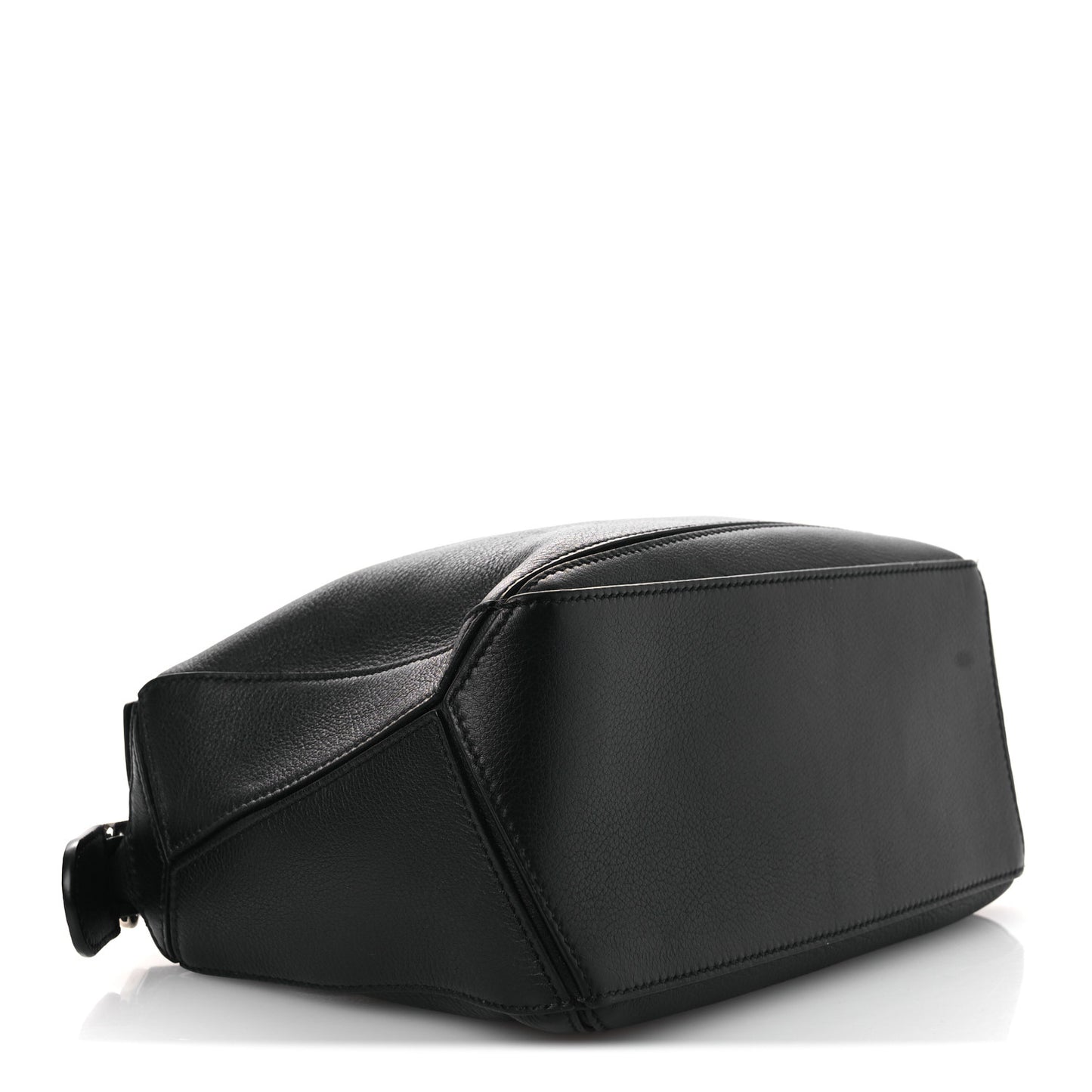 Calfskin Small Puzzle Edge Bag Black