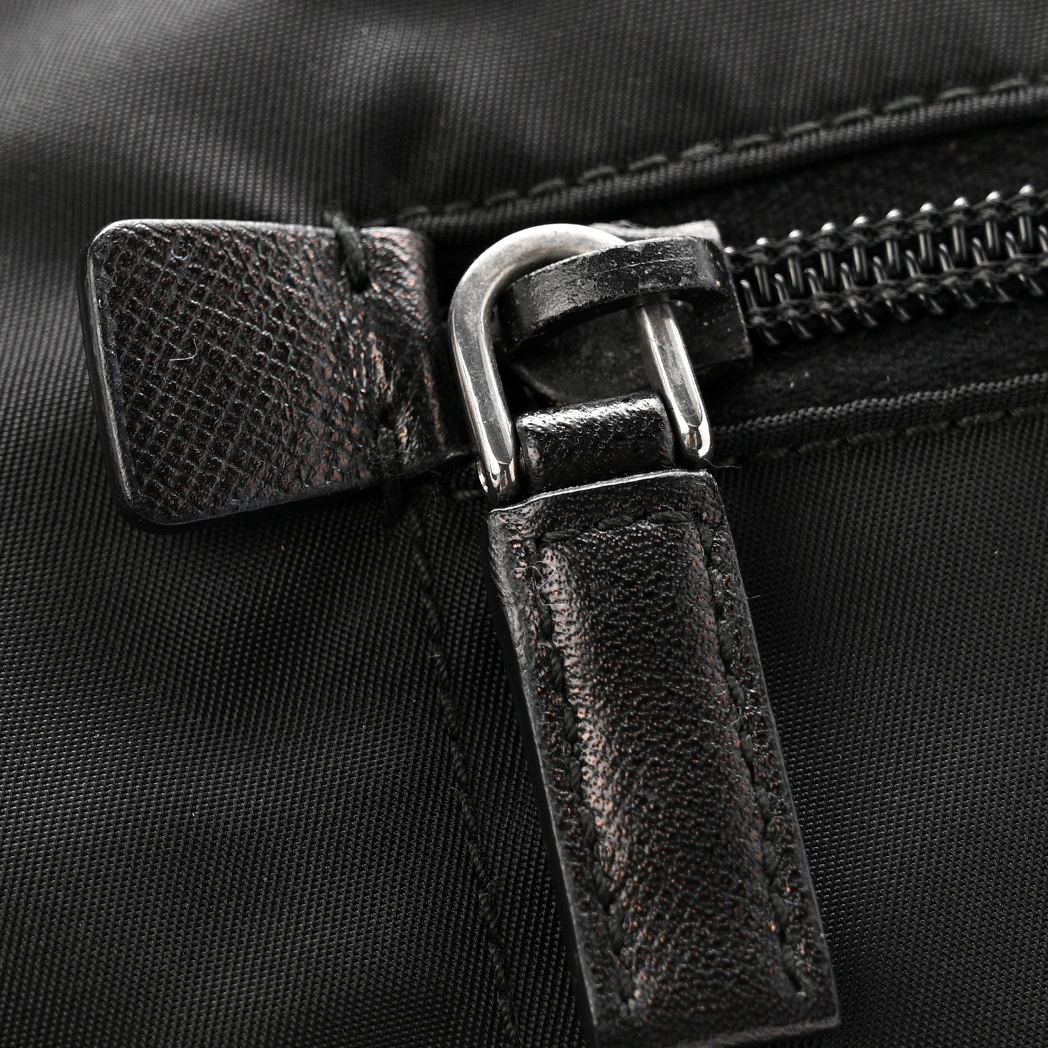 Prada Tessuto Nylon Vela Saffiano Tote Black 11 of 14