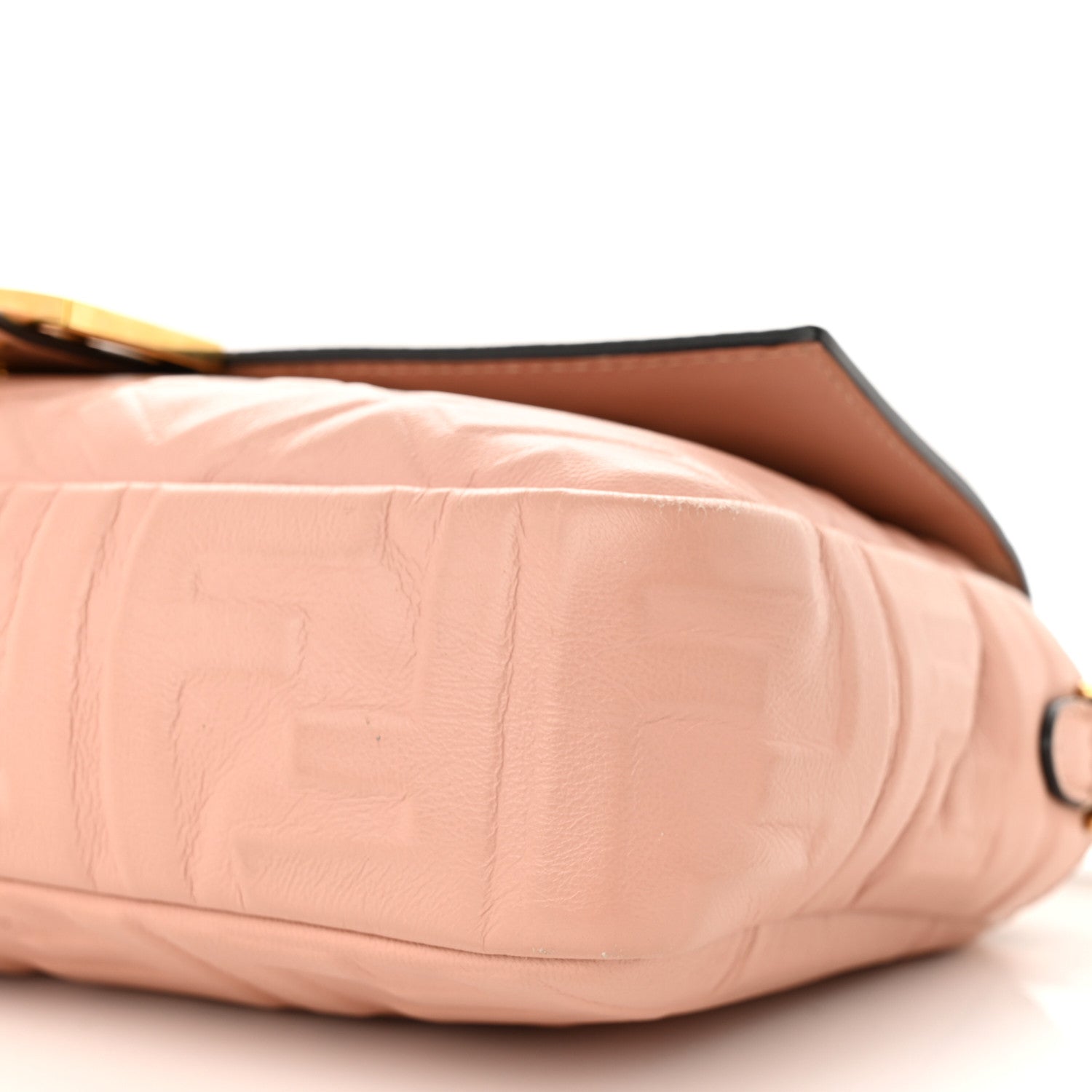 Fendi Nappa FF 1974 Embossed Baguette Rosa Bourbon 10 of 13