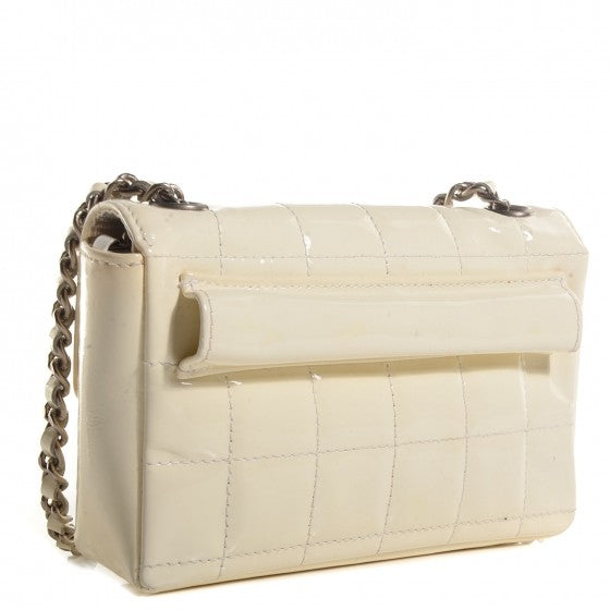Chanel Patent Square Quilt Mini Flap Belt Bag White 4 of 9