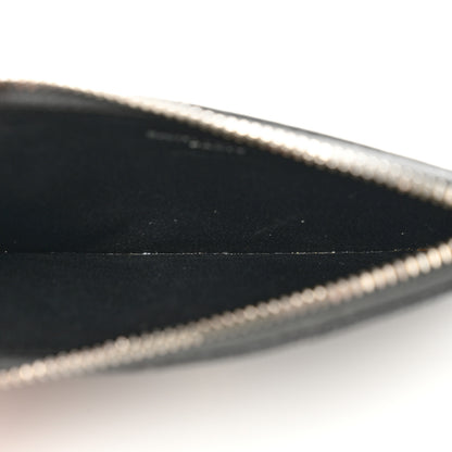 Saint Laurent Grain De Poudre Matelasse Chevron Monogram Fragments Zippered Card Case Coal 5 of 9