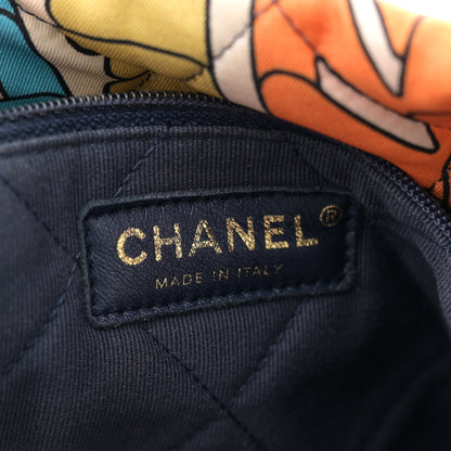 Chanel Printed Fabric Quilted Logo Large Shopping Tote Multicolor 7 of 12