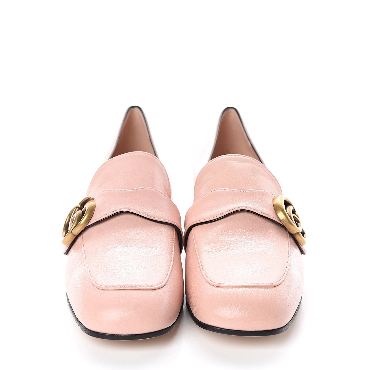 Gucci Malaga Kid Womens GG Marmont Loafers 37.5 Perfect Pink 2 of 7