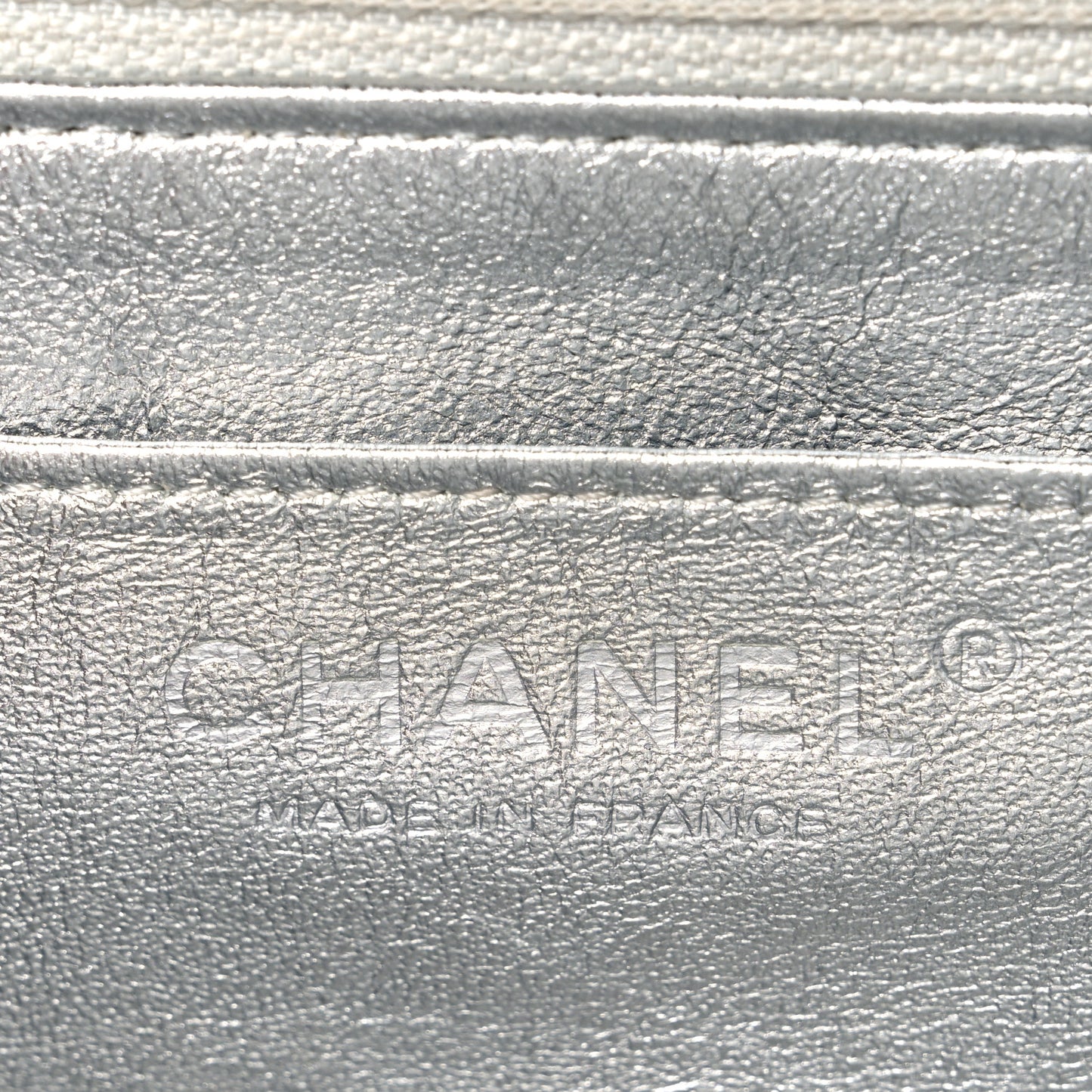Metallic Lambskin Quilted Jumbo Single Flap Silver