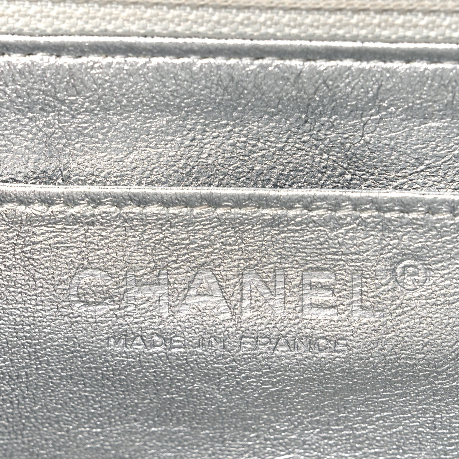Chanel Metallic Lambskin Quilted Jumbo Single Flap Silver 5 of 11