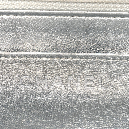 Chanel Metallic Lambskin Quilted Jumbo Single Flap Silver 5 of 11
