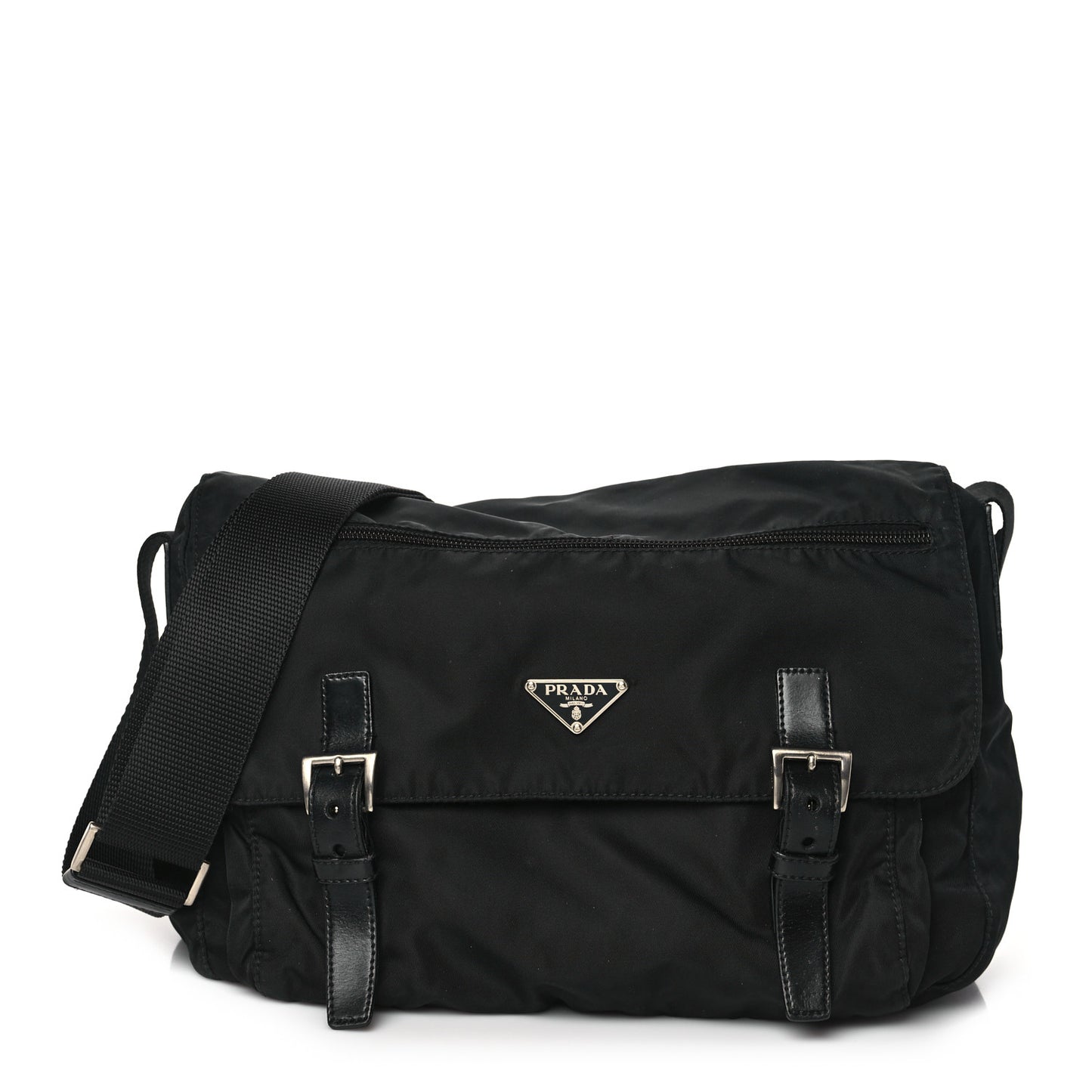 Nylon Vela Messenger Bag Black