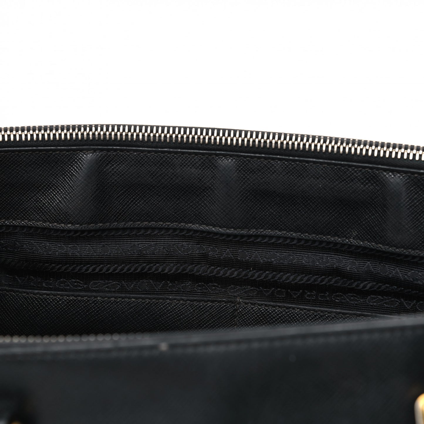 Saffiano Medium Galleria Double Zip Tote Black