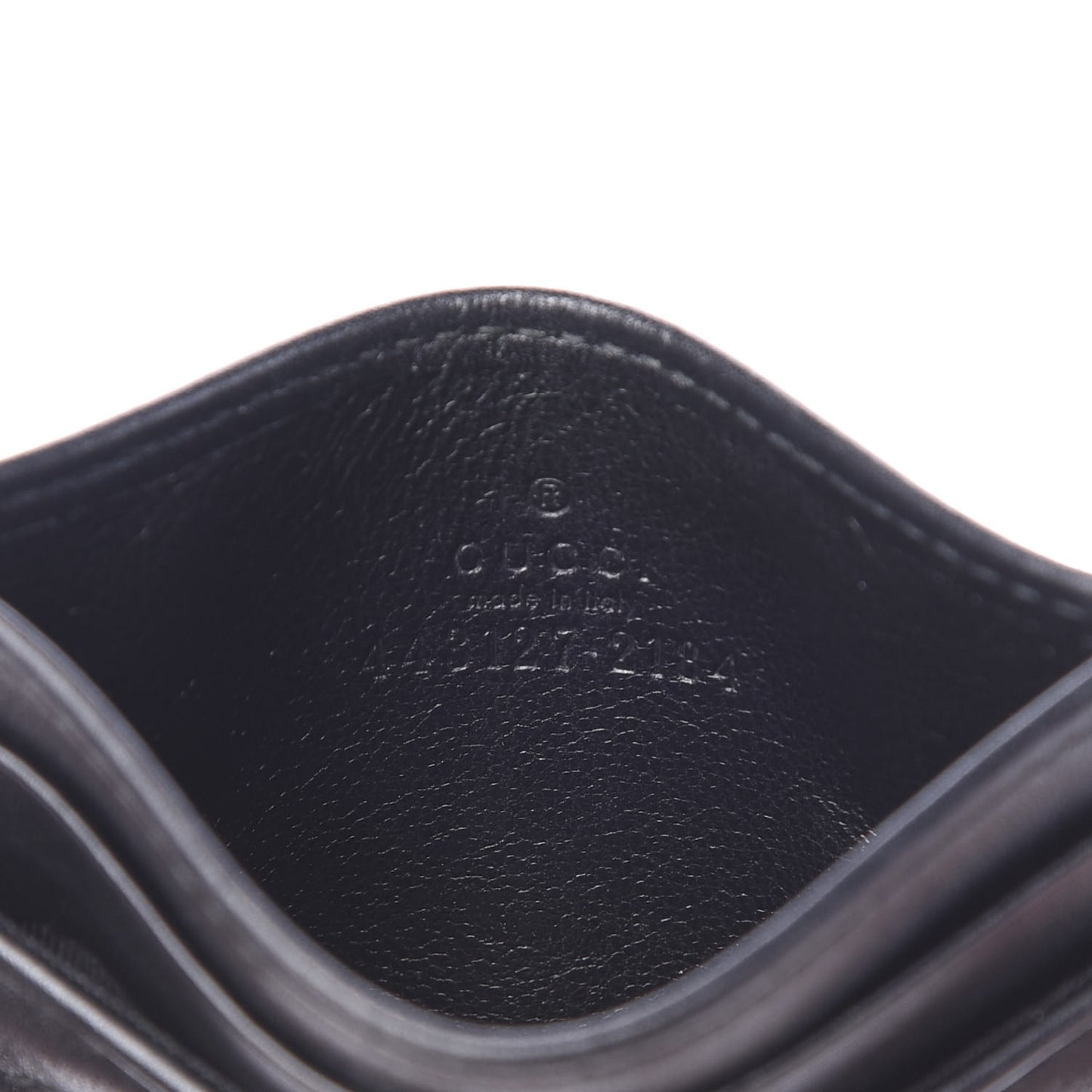 Calfskin Matelasse GG Marmont Card Holder Black