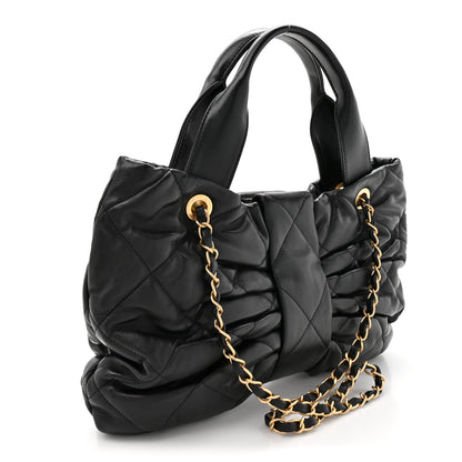 Chanel Lambskin Quilted Bow Bag Black 3 of 11
