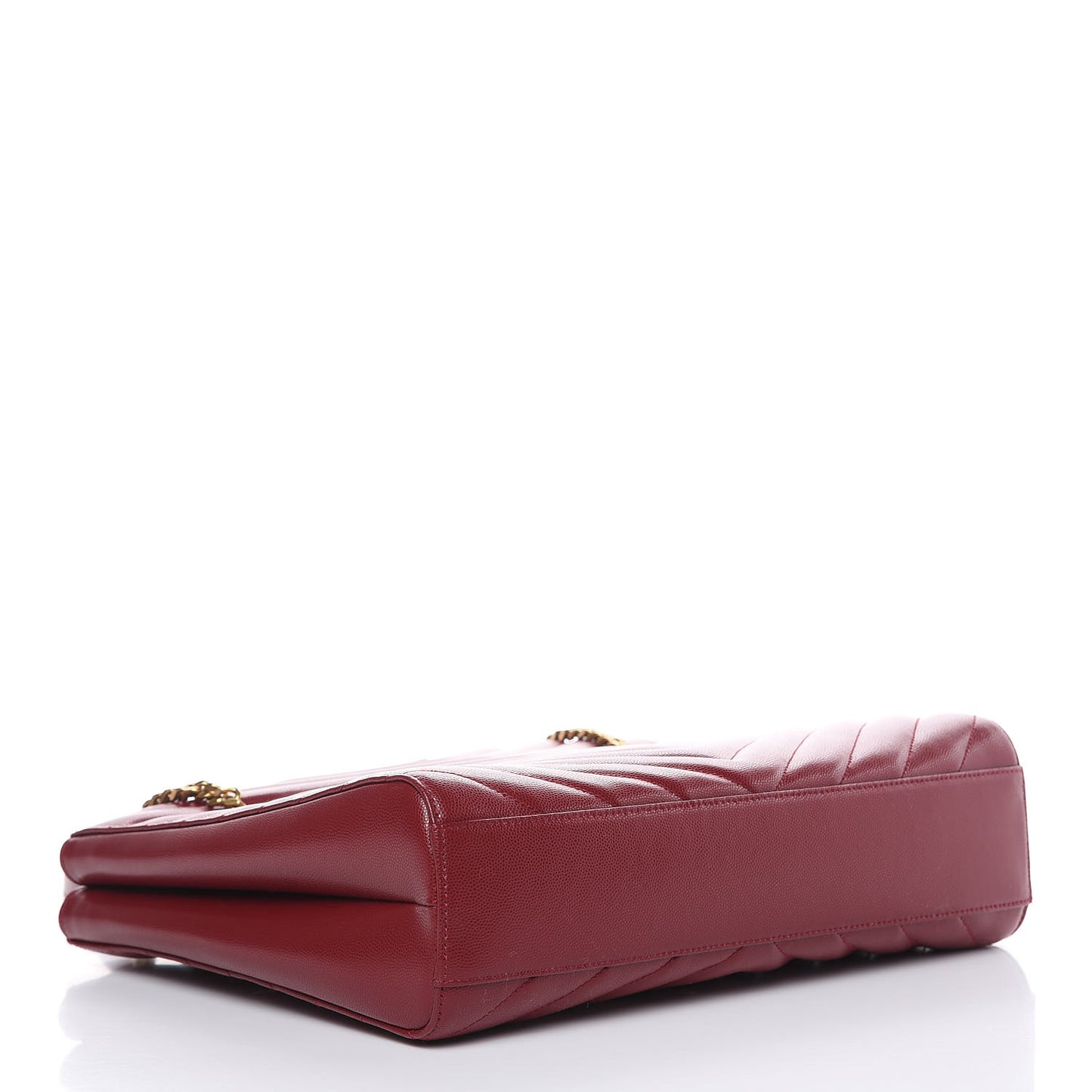 Grain de Poudre Matelasse Chevron Medium Tribeca Shopping Bag Garnet