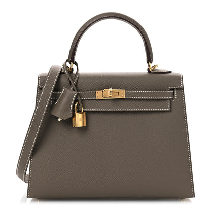Hermes Epsom Kelly Sellier 25 Etoupe 1 of 16
