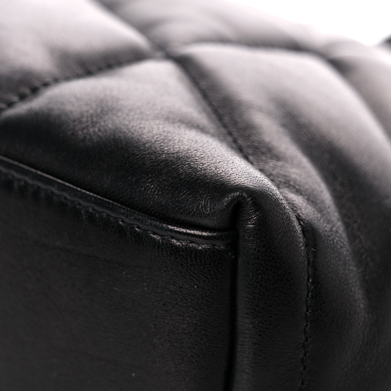 Saint Laurent Lambskin Quilted Small Loulou Puffer Monogram Chain Satchel Black 12 of 15