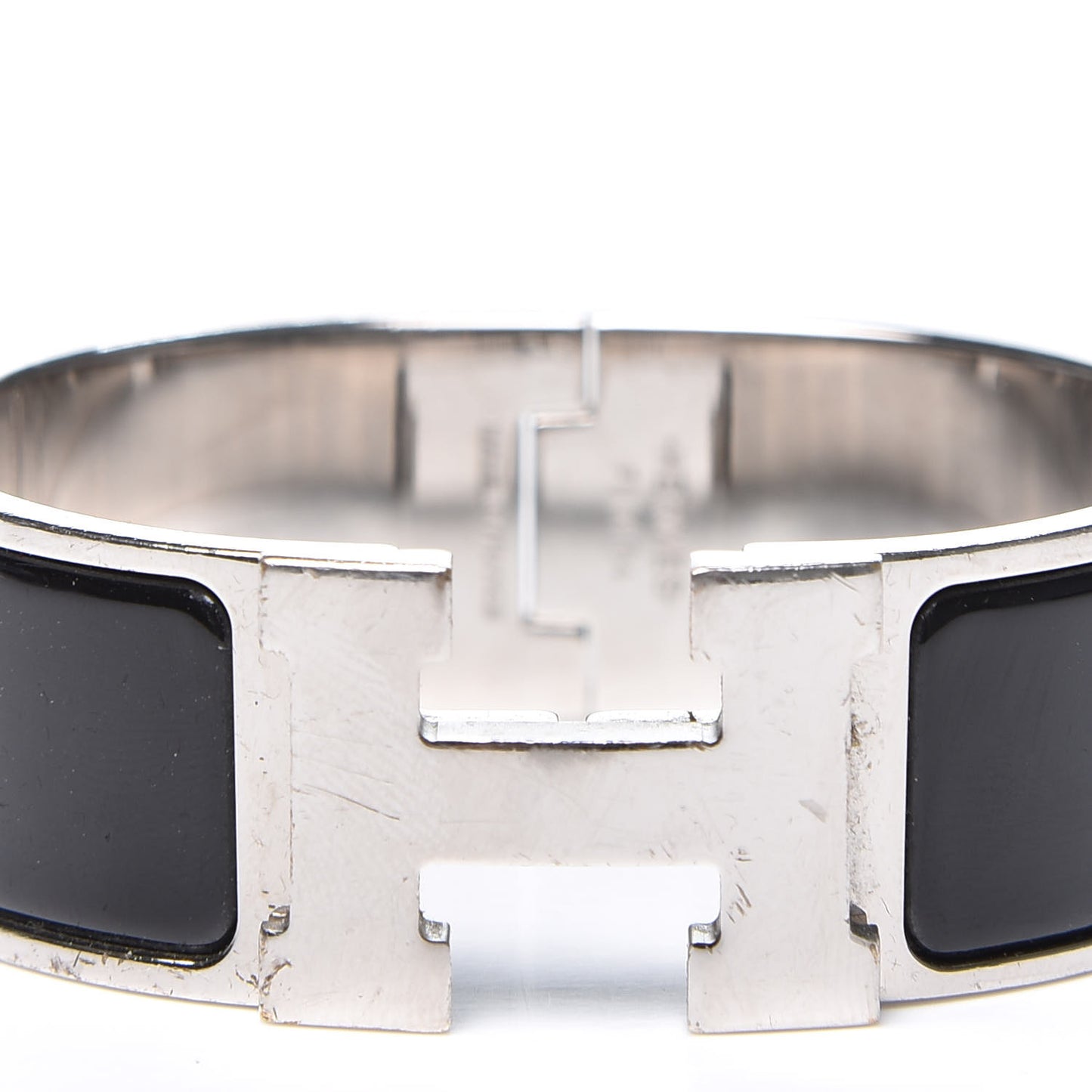 Enamel Wide Clic Clac H Bracelet PM Black