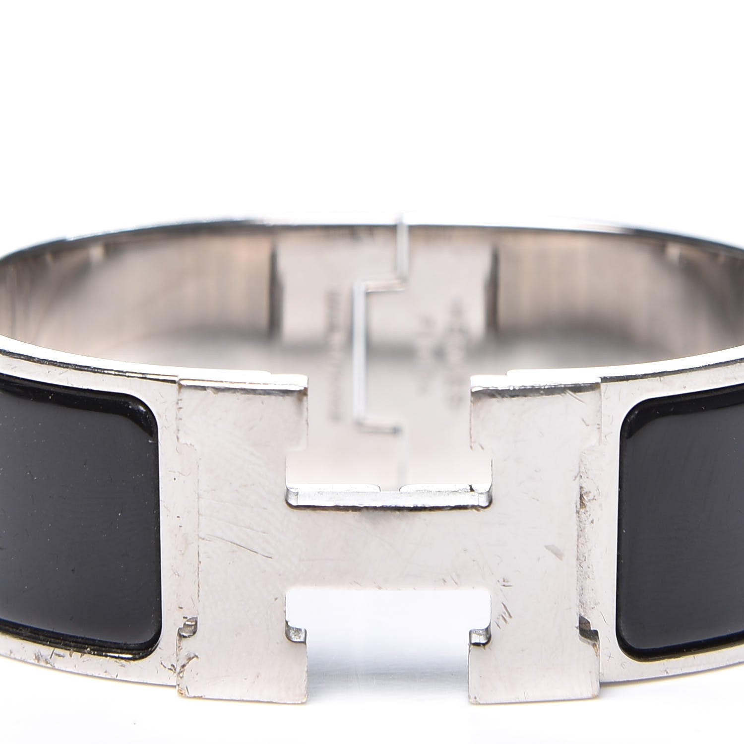 Hermes Enamel Wide Clic Clac H Bracelet PM Black 4 of 4