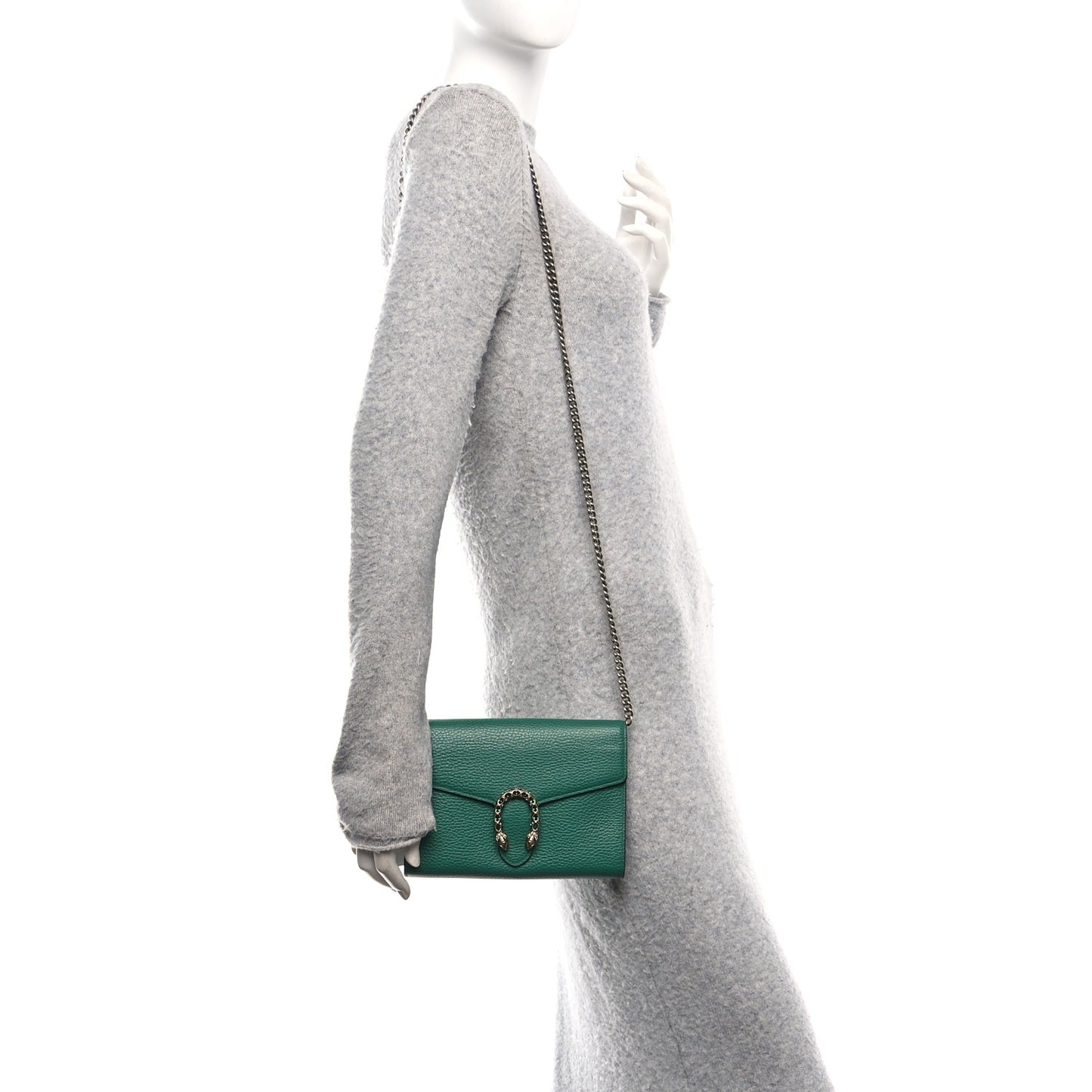 Calfskin Mini Dionysus Chain Wallet Emerald