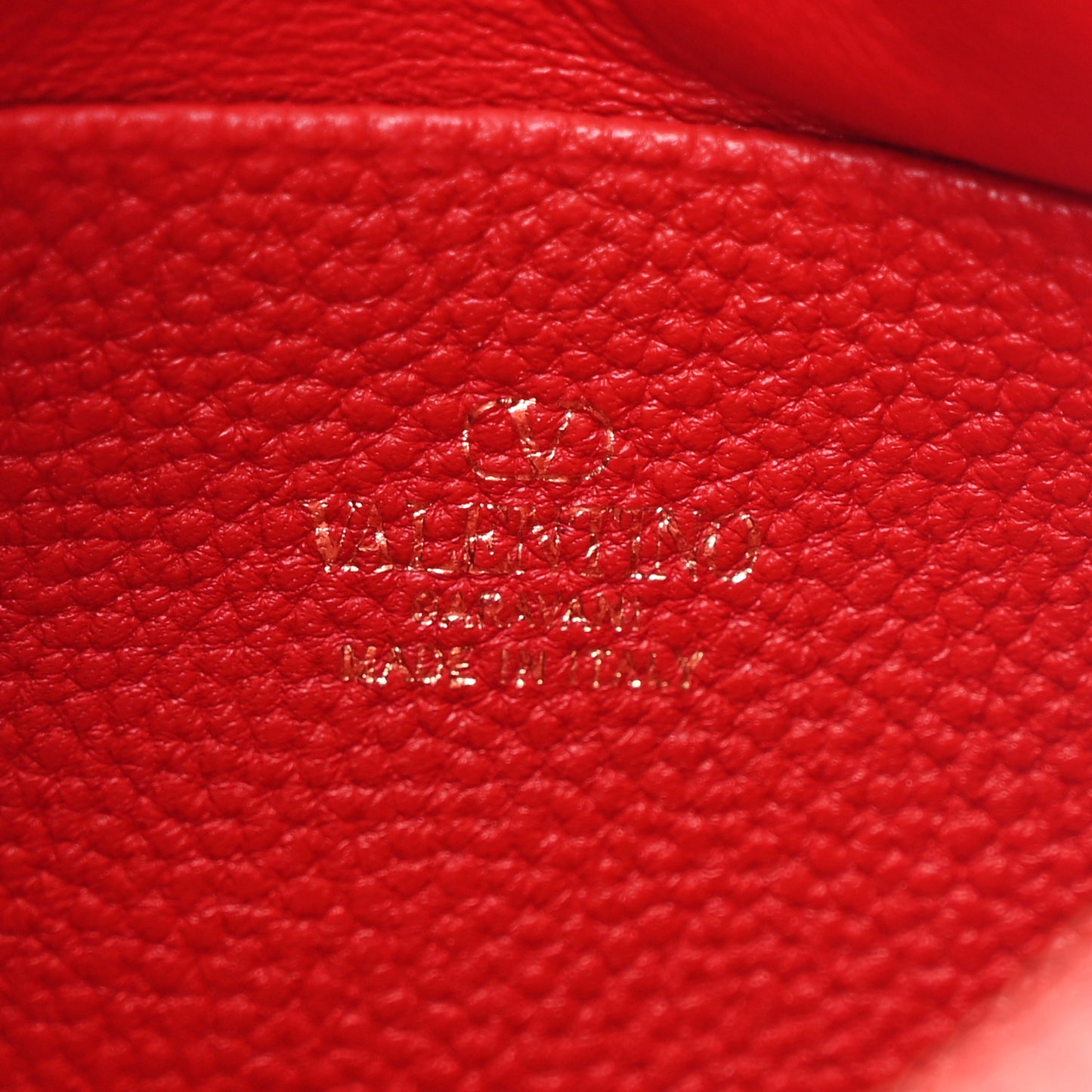 Grainy Calfskin Rockstud Mini Hobo Red