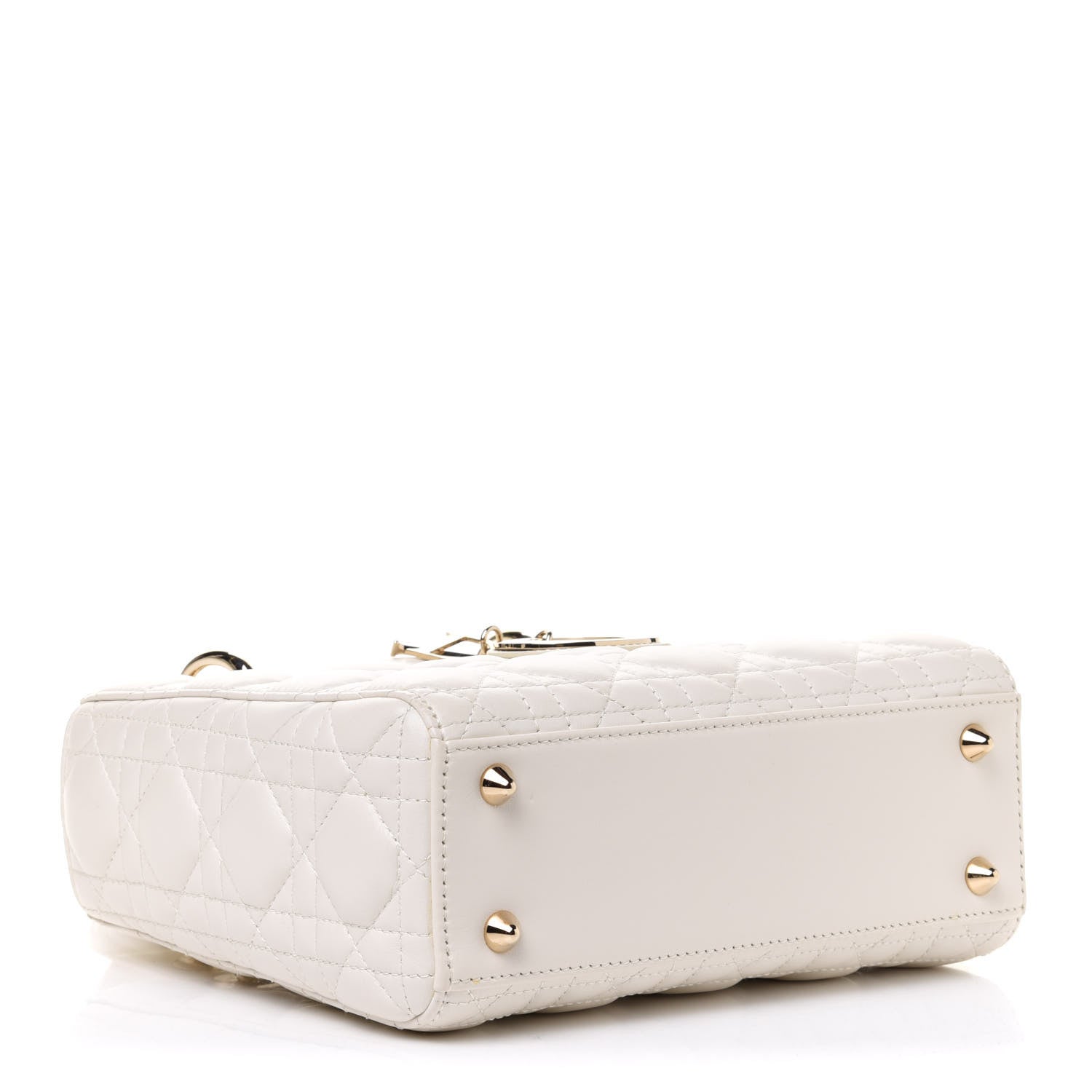 Christian Dior Lambskin Cannage Small My ABCDior Lady Dior White 3 of 14