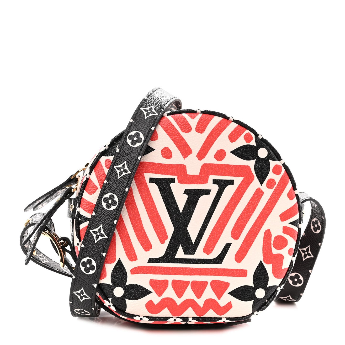 Monogram Giant Crafty Boite Chapeau Souple PM Creme Rouge Black