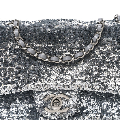 Chanel Sequin Mini Rectangular Flap Silver 8 of 11
