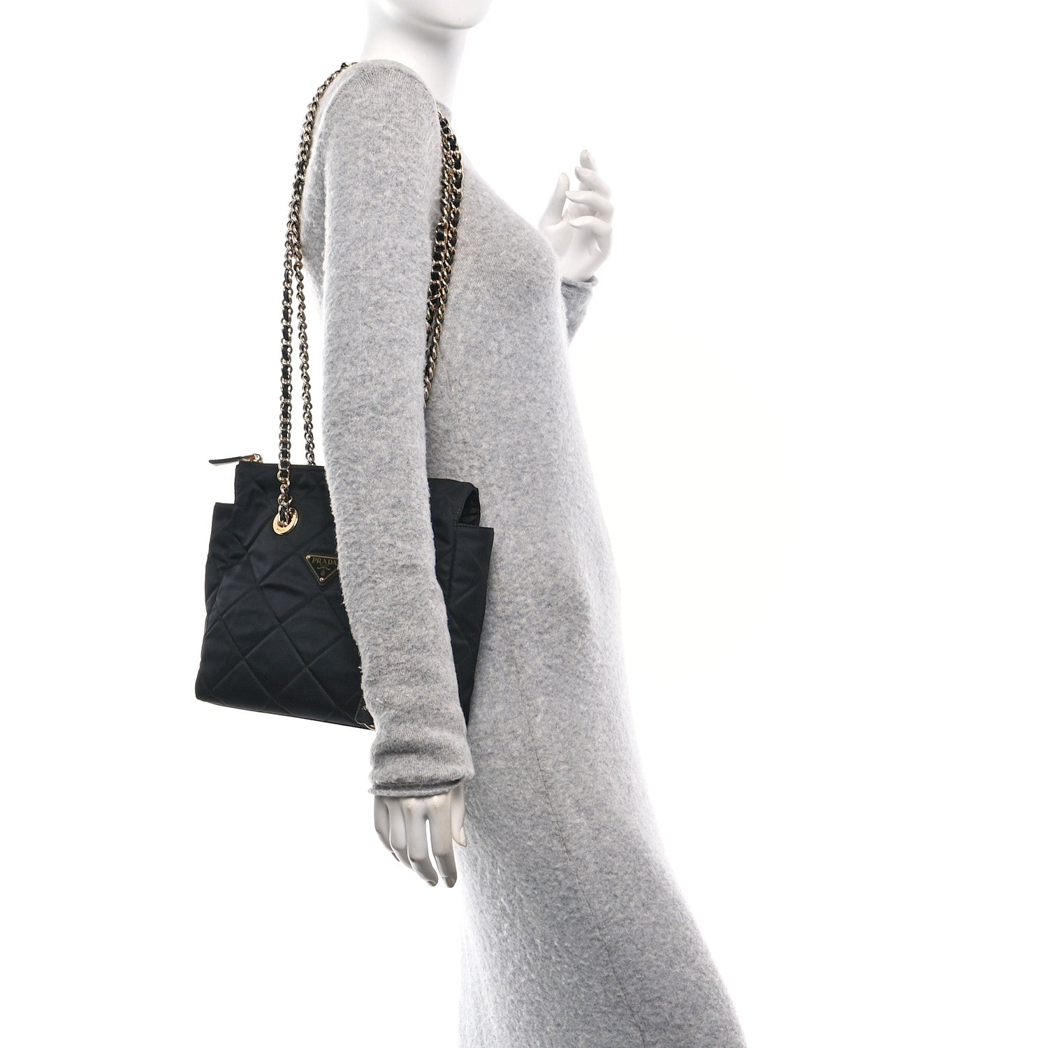 Prada Re-Nylon Saffiano Stitched Re-Edition 1995 Shoulder Bag Black 2 of 10