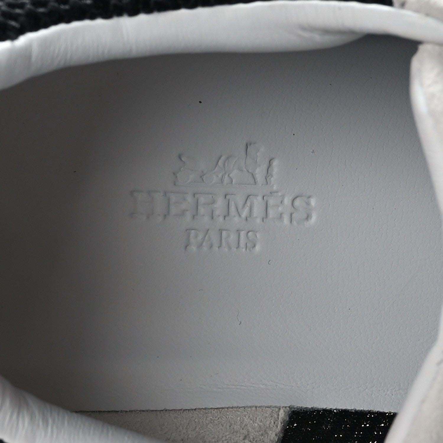 Hermes Air Mesh Suede Goatskin Bouncing Sneakers 37 Black Orange 8 of 9