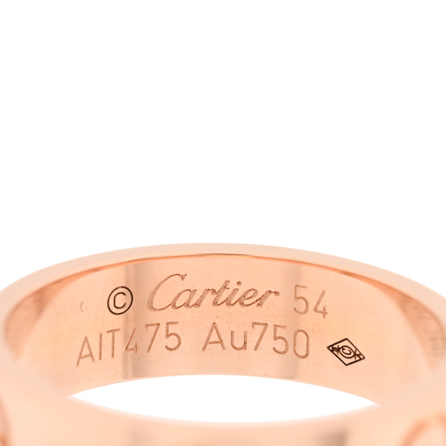 Cartier 18K Pink Gold 5.5mm LOVE Ring 54 6.75 4 of 5