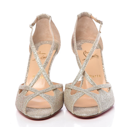 Christian Louboutin Glitter Madalena 85 Pumps 39 Ivory 2 of 8