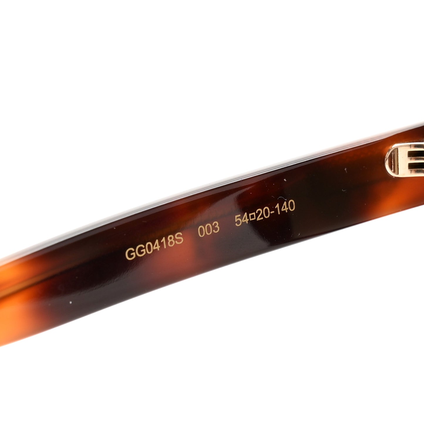 Acetate Square Frame Crystal Sunglasses GG0418S Tortoiseshell
